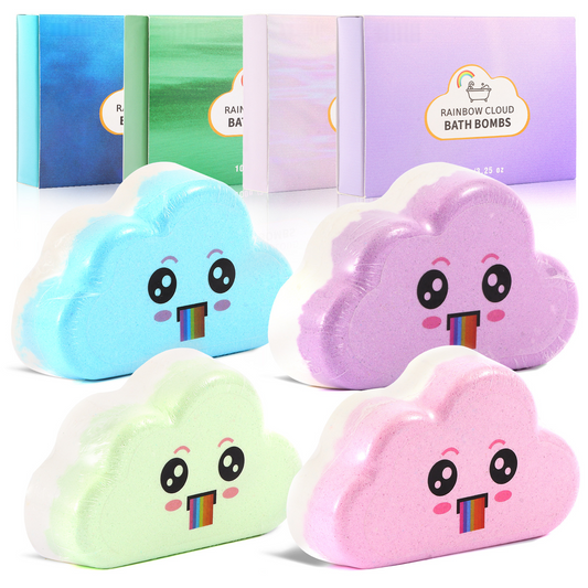 🎁LAST DAY SALE £7.79!!🔥50K+ SOLD!🌈 Rainbow Cloud Bath Bombs – Turn Every Bath into a Magical Rainbow Spa
