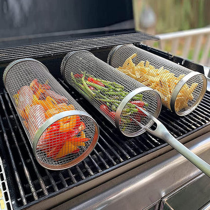 🔥2026 Hot Sale 50% OFF✨⚡ 50K+ SOLD! 🎁Rolling Grilling Basket