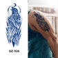4 Sheet Angel Raven Goat Extra Large Semi-Permanent Tattoo