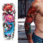 Chinese Style Fish Dragon Full Arm Temporary Tattoo Sleeves
