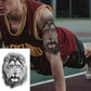 12 Sheets Black Fierce Tiger Lion Wolf Temporary Tattoos