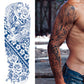 4 Sheets Cross Tribe Semi Permanent Full Arm Sleeves Tattoo