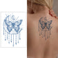 5 Sheets Semi-Permanent Art Butterfly Moon Tattoo Stickers