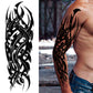 Full Arm Sleeve Maori Temporary Tattoos Realistic Thorns Totem Waterproof Tattoo Stickers Arm Body