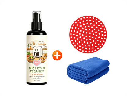 🥳2026 HOT SALE  50% OFF!🥳💞50K+ SOLD!🔍✨ 50% OFF! 2‑in‑1 Air Fryer Cleaner – Degreases & cleans, safe for non‑stick coatings. Just spray & wipe. Includes towel! 🧼💪