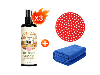 🥳2026 HOT SALE  50% OFF!🥳💞50K+ SOLD!🔍✨ 50% OFF! 2‑in‑1 Air Fryer Cleaner – Degreases & cleans, safe for non‑stick coatings. Just spray & wipe. Includes towel! 🧼💪