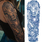 4 Sheets Dragon Wave Semi Permanent Full Arm Sleeves Tattoo