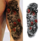 4 Sheets Lion Compass Tiger Full Arm Sleeves
