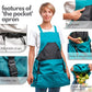 🎁 Hot Sale 50% OFF 🔥Cross Back Gardening Apron With Deep Kangaroo Release Pockets