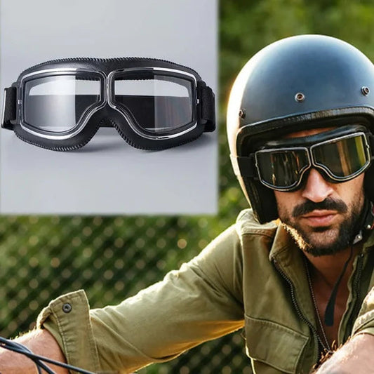 ⏳Limited-time 50% off⏰Vintage Motorcycle Goggles—with UV protection, anti-fog features, and an adjustable head strap!🏍️🕶️
