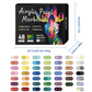 🎨Last Day Only￡8.99! 🔥 Dual Tip Acrylic Paint Pen Marker - 24/48/72 Colors