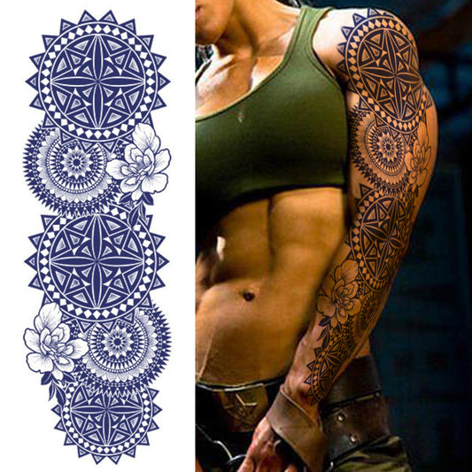 Full Arm Metal Gear Fish Semi-Permanent Juice Ink Tattoo