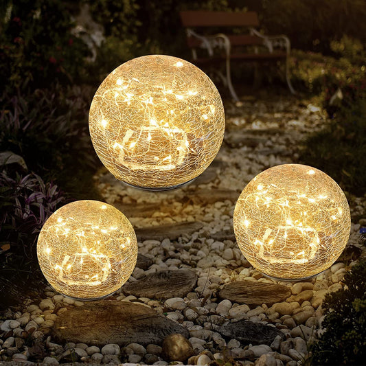 🔥2026 Hot Sale 57% OFF✨⚡ Cracked Hockey Puck Solar Light Glowing LED, Auto On/Off, Waterproof. ✨