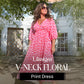 🎨 Women's V-Neck Printed Dress – Brushstrokes of Summer🌺