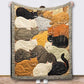 🎁LAST DAY SALE: £11.99!! 🐱💤 Cozy 9‑Panel Sleeping Cats Blanket – Ultra‑Soft Flannel, Reversible Design, Perfect for Sofa, Bed & Travel 🌙✨