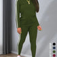 Women's Striped Print Long Sleeve Top & Pants Two-piece Set, Casual Fashion Cozy Round Neck Top & Trousers for Daily Outdoor Wear, Ladies Clothes【buy 2 Free Shipping】