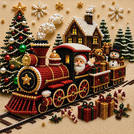 🧘Cozy & Creative-💎 Christmas Pearl Diamond Art Kit With Display Frame