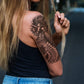8 Sheets Waterproof Arm Leg Fake Temporary Tattoo - Indian Skull Snake Egypt Anubis Flower Compass Prajna Greek Myth Soldier