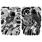 2 Sheets Black Fish Wave Half Arm Semi-Permanent Tattoo