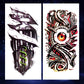 8 Pieces Large 3D Mechanical Parts Gear Arm Eyeball Muscle Temporary Tattoo
