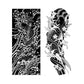 2 Sheets Fish Wave Sea Full Arm Semi-Permanent Juice Ink Tattoo