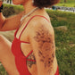 10 Sheets 3D Black Rose Peony Temporary Tattoo