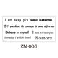 10 Sheets Small English Letter Waterproof Temporary Tattoo