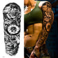 Skull Star Rose Gun Full Arm Sleeves