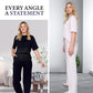 🌸New Arrival 49%OFF💖 ✨Trending Now ✨Chic Women's Solid Short-Sleeve Tops ＆ Pants Two-Piece Set