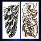 8 Pieces Large 3D Mechanical Parts Gear Arm Eyeball Muscle Temporary Tattoo