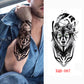 8 Sheets Wolf Totem Skull Forest Temporary Tattoo