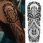 Full Arm Sleeve Maori Temporary Tattoos Realistic Thorns Totem Waterproof Tattoo Stickers Arm Body