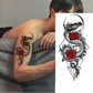 6 Sheets super cool dragon Extra large Arm Leg Thigh Waterproof Temporary Tattoos for woman and man Fake Tattoo