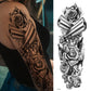 Skull Star Rose Gun Full Arm Sleeves