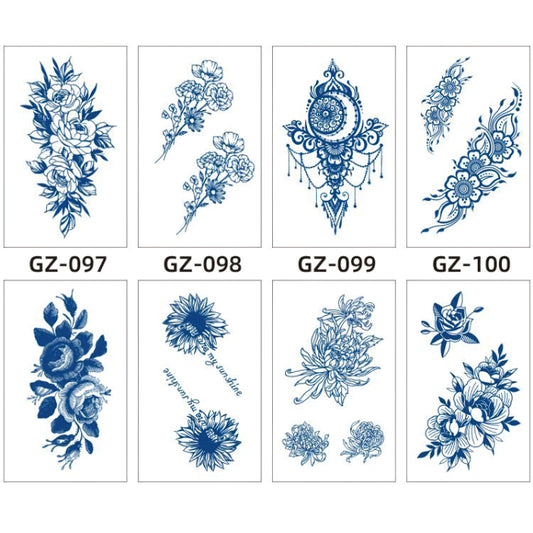 8 Sheets Semi-Permanent Tattoo Half Arm (18*11CM)