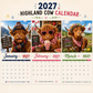 🐮 2027 Funny Highland Cow Wall Calendar🗓️ | A4 Hanging Calendar |🎁 Designed by Isabel Kline 🎨📆
