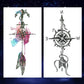 8 Sheets Black Arrow Compass Feather Dragon Anchor Sword Snake Tree Flower Temporary Tattoos for Arm