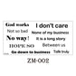 10 Sheets Small English Letter Waterproof Temporary Tattoo