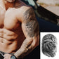 12 Sheets Black Fierce Tiger Lion Wolf Temporary Tattoos