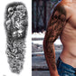 3 Sheets Rose Skull Full Arm Sleeves