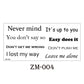 10 Sheets Small English Letter Waterproof Temporary Tattoo