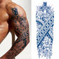 4 Sheets Cross Tribe Semi Permanent Full Arm Sleeves Tattoo
