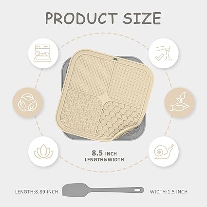🔥Hot Sale-50%OFF🔥Slow-Feed Pet Lick Mat – 4-Zone Enrichment Feeder for Dogs, Calming Licking Pad with Suction Cups, Food-Grade Silicone, Dishwasher Safe
