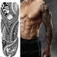Full Arm Maori Totem Sleeve Black Cool 170mm * 480mm Waterproof Temporary Tattoo