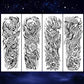 4 sheets Waterproof Temporary Tattoos Stickers Extra Large Full Arm Phoenix Flower