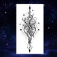 8 Sheets Black Arrow Compass Feather Dragon Anchor Sword Snake Tree Flower Temporary Tattoos for Arm