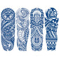 Metalic Tribe Semi Permanent Full Arm Sleeves Tattoo Lasts 15 Days