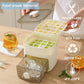 🥳2026 Hot Sale🥳 💞50K+ Sold!💥 50% Off! Ice Cube Maker With Storage – Makes 48 Cubes, Leak-Proof Lid, Stackable. Includes Ice Scoop & Tong. Summer Essential! 🧊🏖️✅