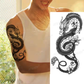 6 Sheets super cool dragon Extra large Arm Leg Thigh Waterproof Temporary Tattoos for woman and man Fake Tattoo