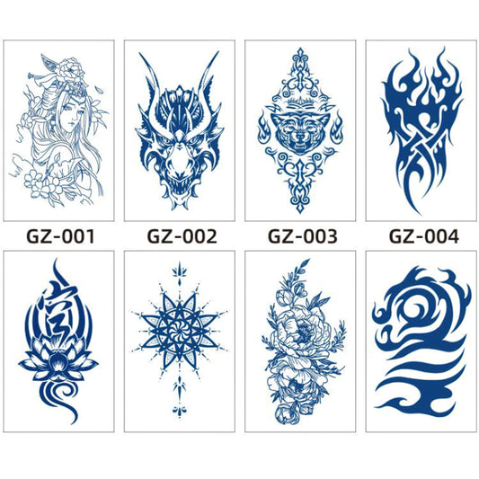 8 Sheets Semi-Permanent Tattoo Half Arm (18*11CM)
